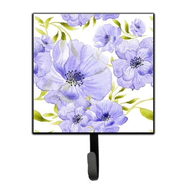 Jensendistributionservices Watercolor Blue Flowers Leash or Key Holder, 4.25 x 1 x 7 in. MI1710490 - main